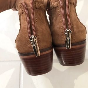 Vince Camuto palmina tan suede cutout ankle bootie